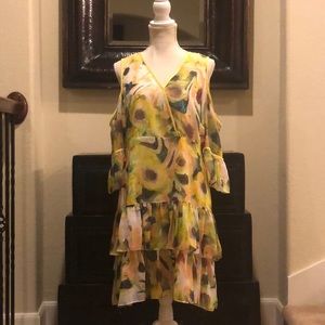 NEW Bar III Yellow Floral Dress